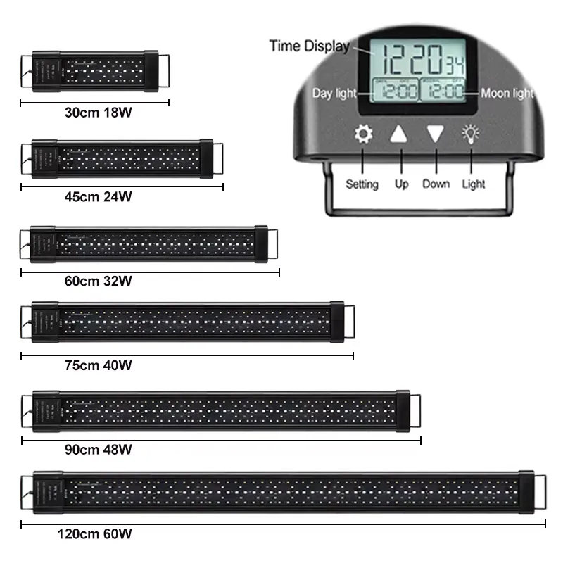 Planted Aquarium Hours - RGB LED Aquarium Light 12-48 Inches