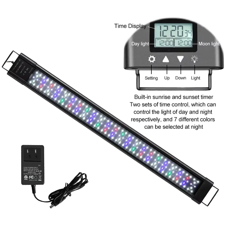 LED IP68 11.8 in 18W Plant Gro - Planted Aquarium Hours 评论和价格