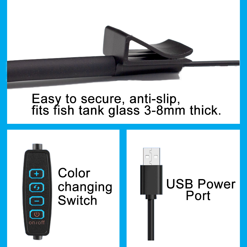 USB Aquarium LED Lamp Fish Tan - Led Planted Tank Light 评论和价格