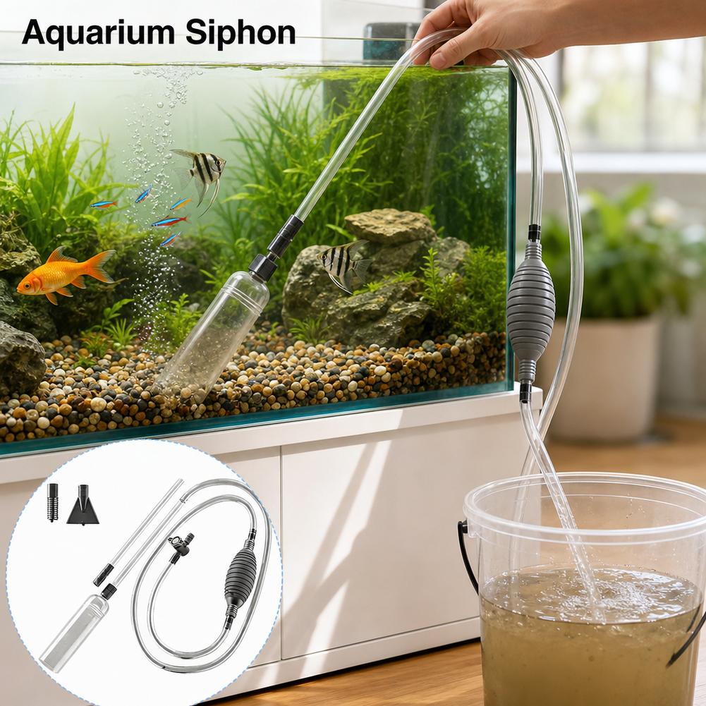 Manual Aquarium Siphon Fish Ta - Planted Aquarium Cleaning 评论和价格