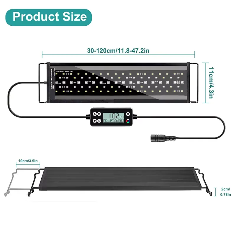 New 75cm Full Spectrum LED Aqu - Planted Aquarium Hours 评论和价格