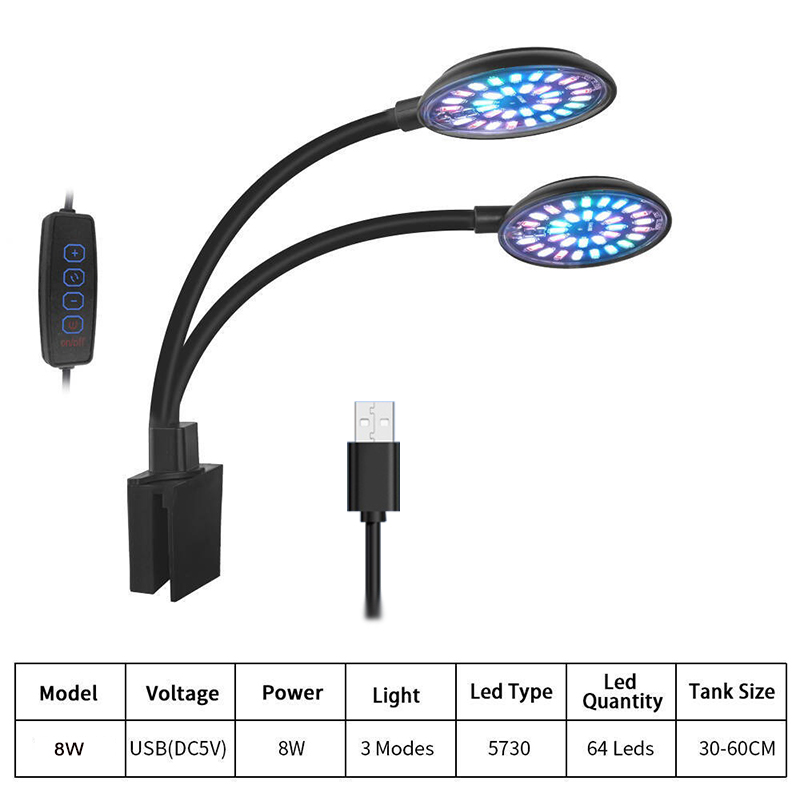 USB Aquarium LED Light Fish Ta - Led Planted Tank Light 评论和价格