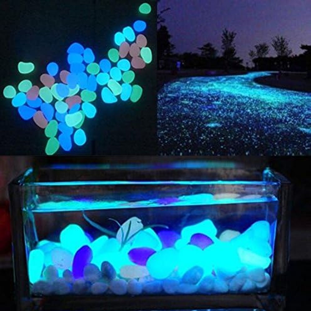 Fish Tank Rocks Glow Blue Pebb - Aquarium Plants Book 评论和价格